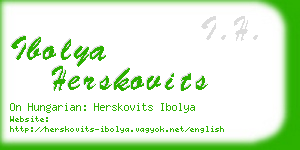 ibolya herskovits business card